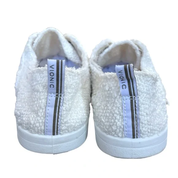 Vionic Beach Pismo White Terry Casual Supportive Sneaker Size 8 - Picture 5 of 6